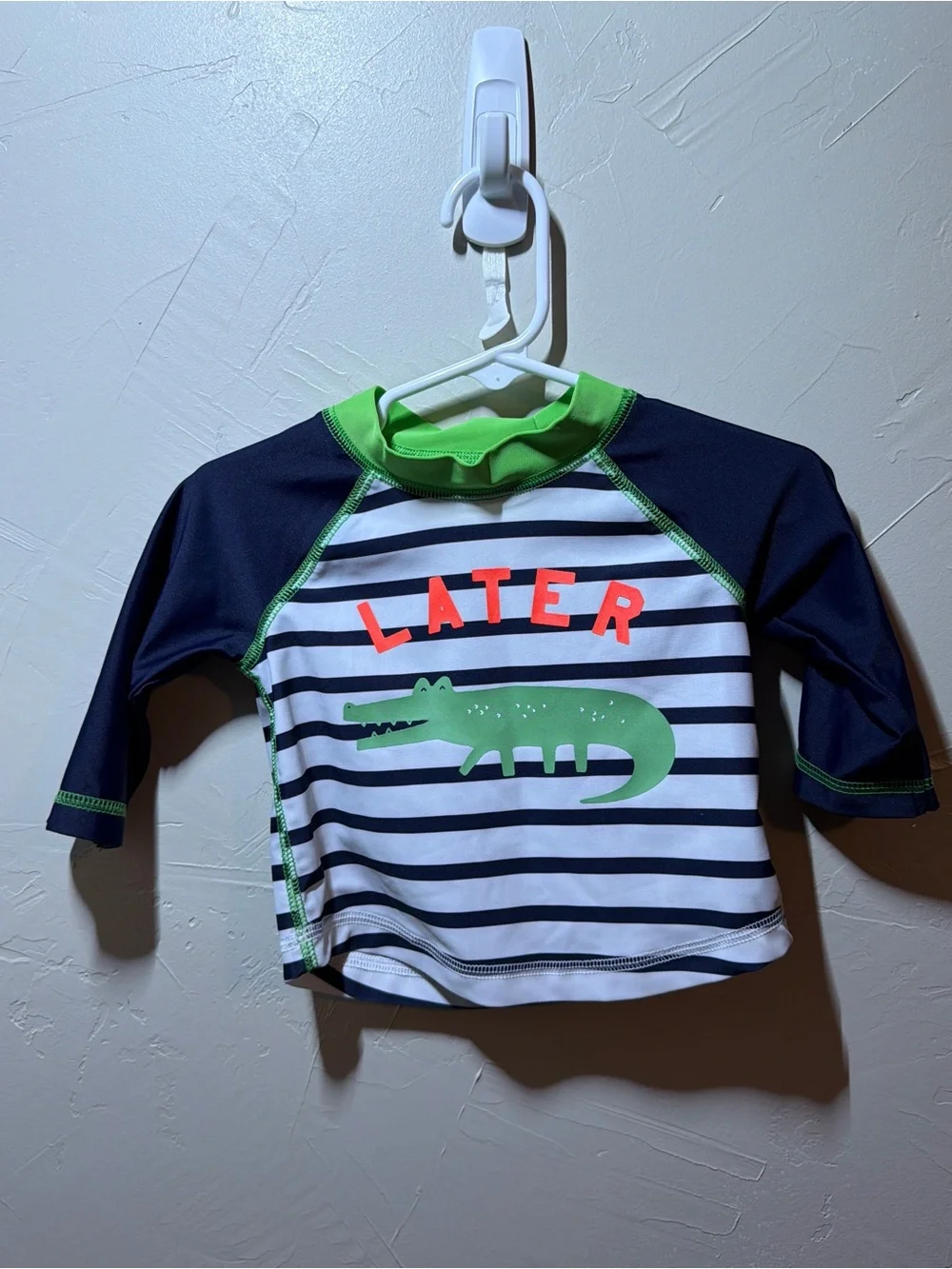 GAP Green & Navy Crocodile Two-Piece Rash Guard Swim Set